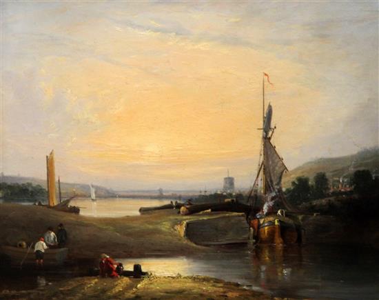 Attrib. to George Vincent (1796-1831), oil on panel, On the River Yare